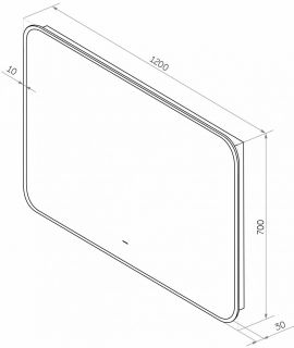 Зеркало с подсветкой Art&Max Siena 120x70см AM-Sie-1200-700-DS-F